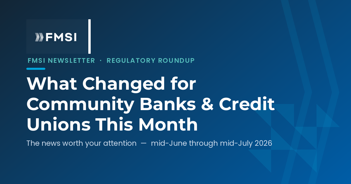 Regulatory roundup 2026